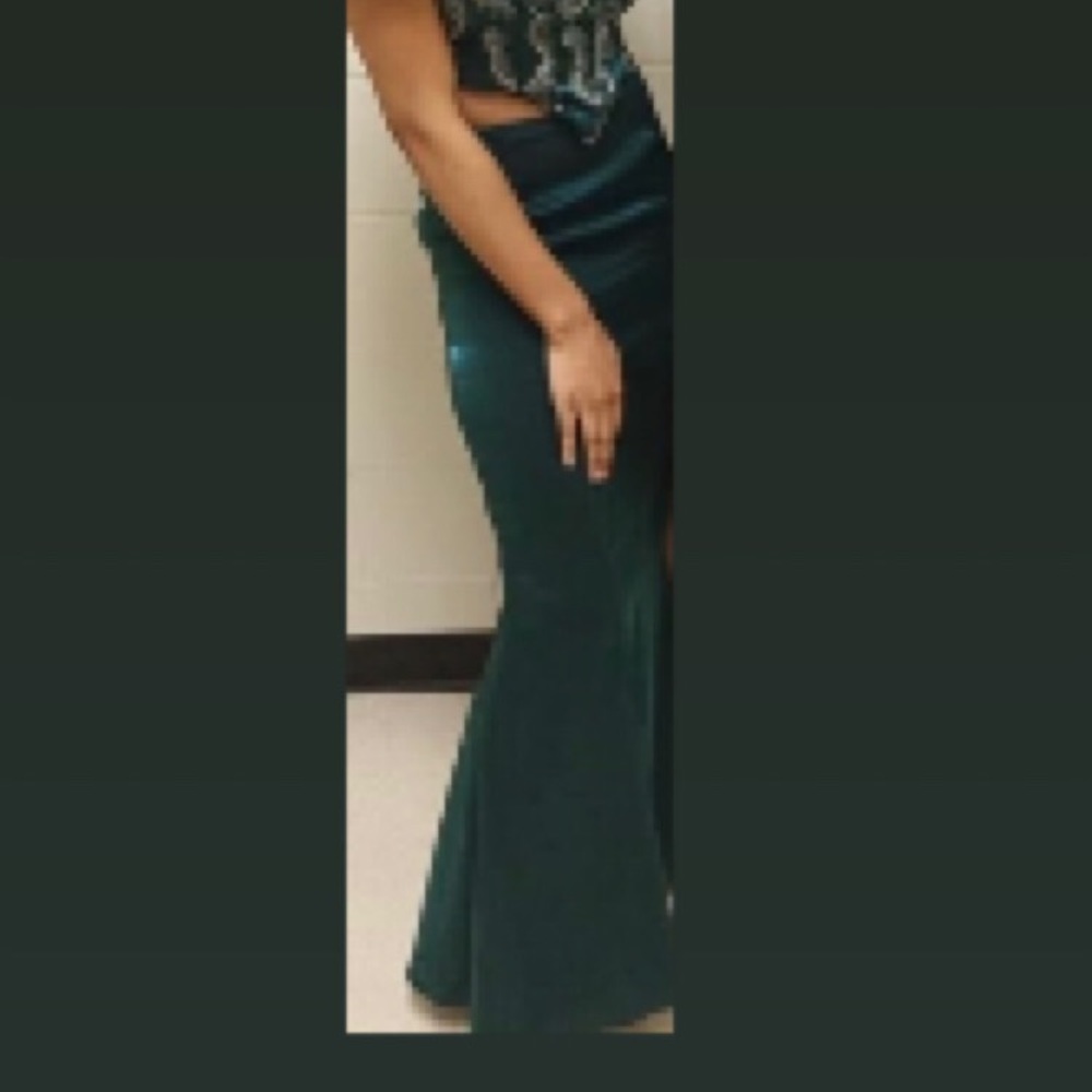 Two piece mermaid prom dress